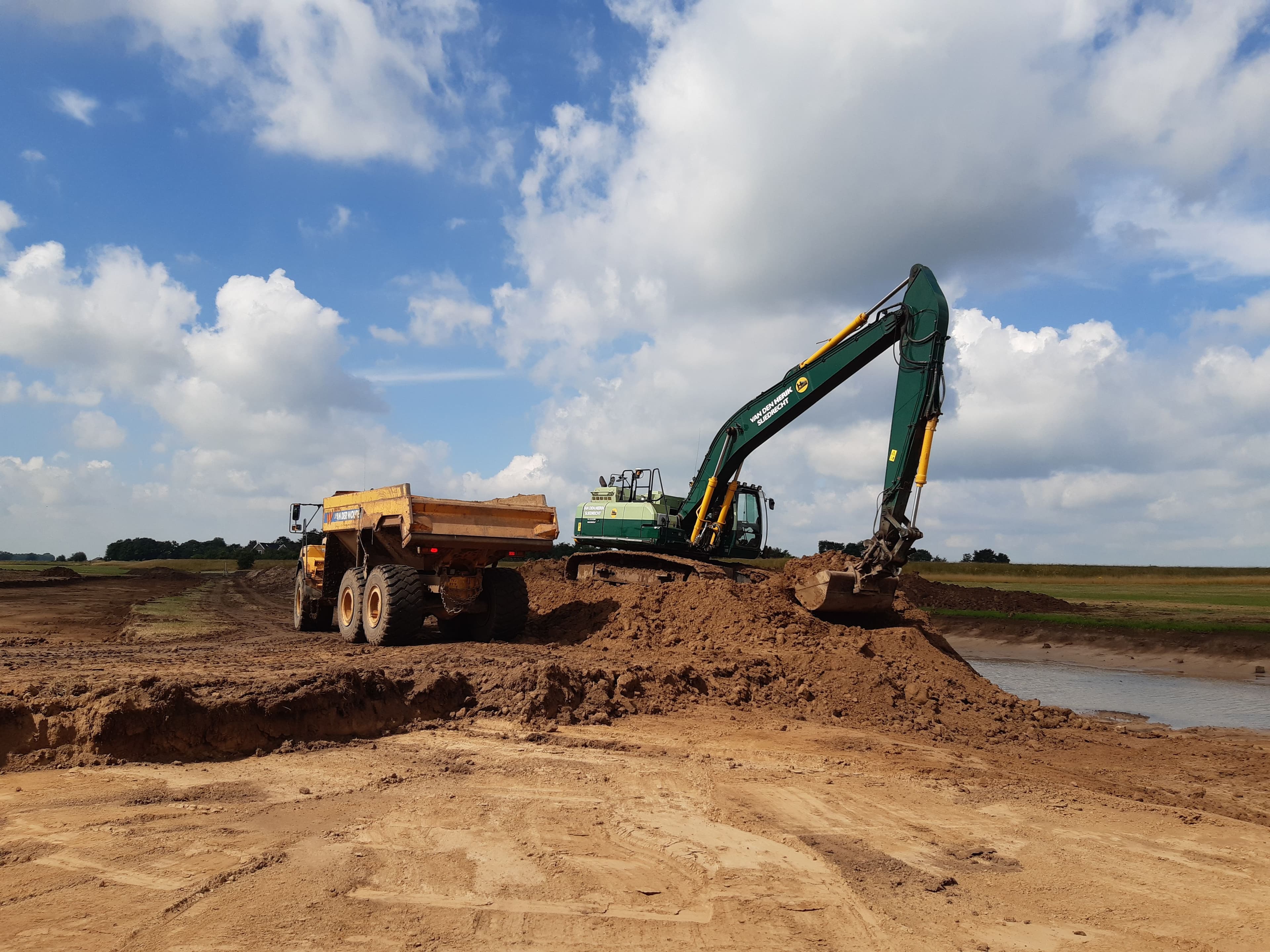 Graafmachine in actie